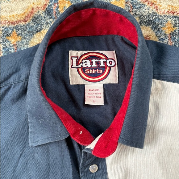 Vintage Texas Flag Western Pearl Snap Shirt Large - Picture 3 of 4